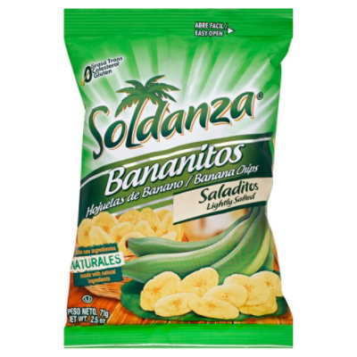 Soldanza Bananitos Banana Chips Lightly Salted - 2.5 Oz - Image 1