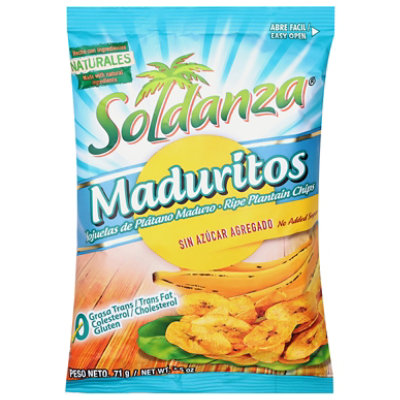 Soldanza Maduritos Plantain Chips No Added Sugar - 2.5 Oz - Image 2