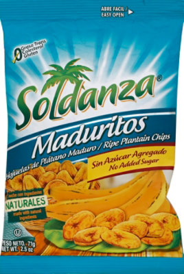 Soldanza Maduritos Plantain Chips No Added Sugar - 2.5 Oz - Image 2