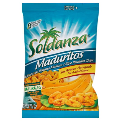 Soldanza Maduritos Plantain Chips No Added Sugar - 2.5 Oz - Image 1