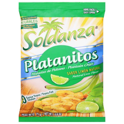 Soldanza Platanitos Plantain Chips With Natural Lime - 2.5 Oz - Image 2
