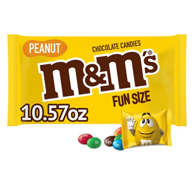 M&M'S Peanut Milk Chocolate Candy Fun Size Bag - 10.57 Oz - Image 1