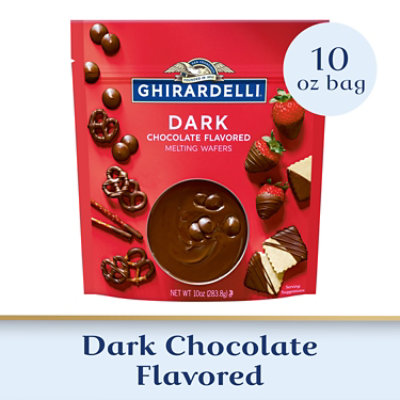 Ghirardelli Dark Chocolate Flavored Melting Wafers - 10 Oz - Safeway