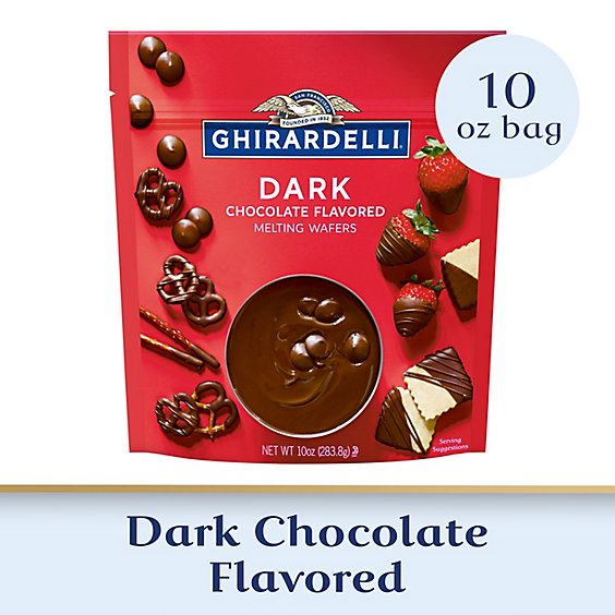 Ghirardelli Dark Chocolate Flavored Melting Wafers - 10 Oz