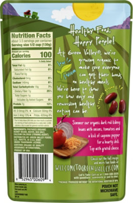 Green Valley Organics Beans Kidney Dark Red Pouch - 15.5 Oz - Image 5