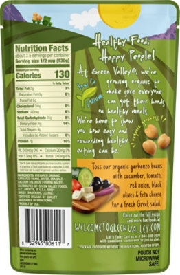 Green Valley Organics Beans Garbanzo Pouch - 15.5 Oz - Image 5
