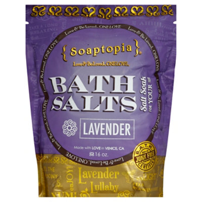 Soaptopia Salt Soak Lavender - 16 Oz