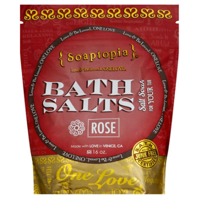 Soaptopia Salt Soak Rose - 16 Oz