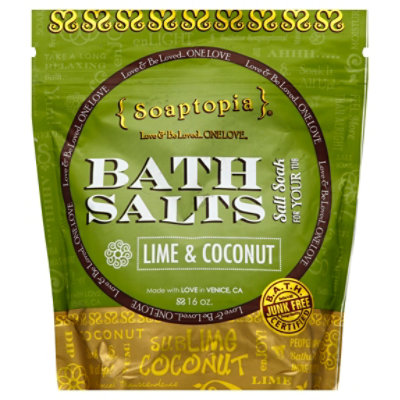 Soaptopia Salt Soak Limecoco - 16 Oz