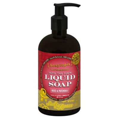 Soaptopia Rose And Patchhouli Liquid Soap - 12 Oz