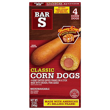 Bar-S Corn Dogs Classic 4 Count - 12 Oz