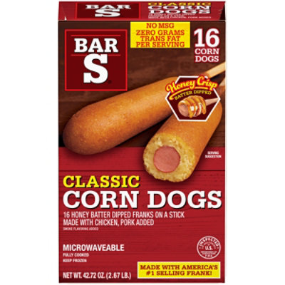 Bar-S Corn Dogs Honey Batter Dipped 16 Count - 42.72 Oz - Image 3