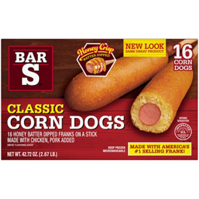 Bar-S Corn Dogs Honey Batter Dipped 16 Count - 42.72 Oz - Image 6