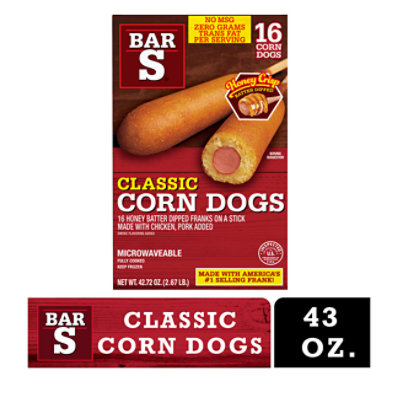 Bar-S Corn Dogs Honey Batter Dipped 16 Count - 42.72 Oz - Image 2