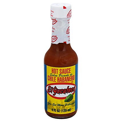 El Yucateco Sauce Hot Red Chile Habanero Bottle - 4 Fl. Oz. - Image 1