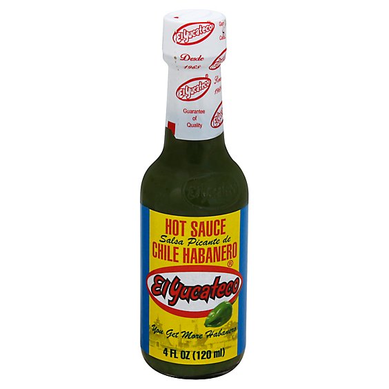 El Yucateco Sauce Hot Green Chile Habanero Bottle - 4 Fl. Oz.