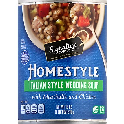 Signature SELECT Soup Homestyle Italian Style Wedding with Meatballs - 19 Oz - Image 2
