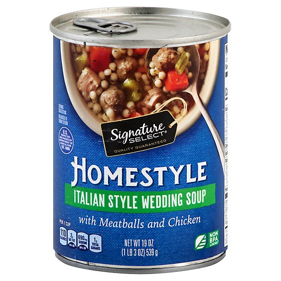 Signature SELECT Soup Homestyle Italian Style Wedding with Meatballs - 19 Oz