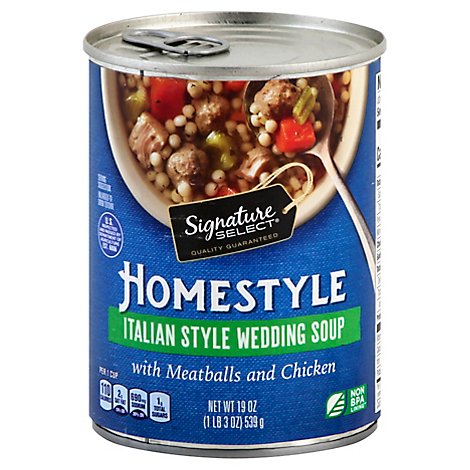 Signature SELECT Soup Homestyle Italian Style Wedding with Meatballs - 19 Oz