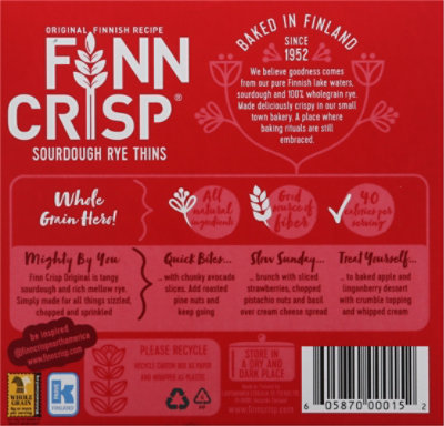 Finn Crisp Original Sourdough Rye Thins - 7 Oz - Image 6