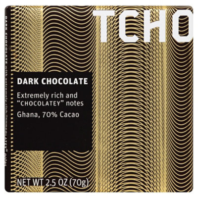 Tcho Chocolate Bar Dark Chocolate Chocolatey 70% Cacao - 2.5 Oz - safeway