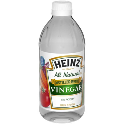 Heinz All Natural Distilled White Vinegar with 5% Acidity Bottle - 16 Fl. Oz.