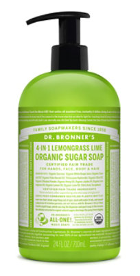Dr Bronners Lemongrass Lime Shikakai Soap - 24 Oz - Image 1