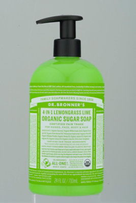 Dr Bronners Lemongrass Lime Shikakai Soap - 24 Oz - Image 1
