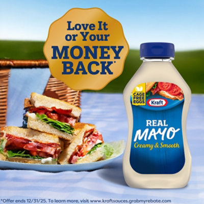 Kraft Real Mayo Creamy & Smooth Mayonnaise Bottle - 12 Fl. Oz. - Image 7