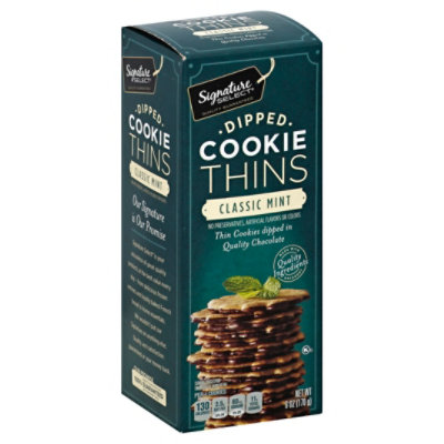 Signature SELECT Cookie Thins Dipped Classic Mint - 6 Oz - Image 1