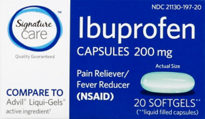 Signature Select/Care Ibuprofen Pain Reliever Fever Reducer 200mg NSAID Softgel - 20 Count - Image 2