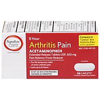 Signature Care Pain Relief Arthritis Caplet Acetaminophen 650mg Pain Reliever - 50 Count - Image 3