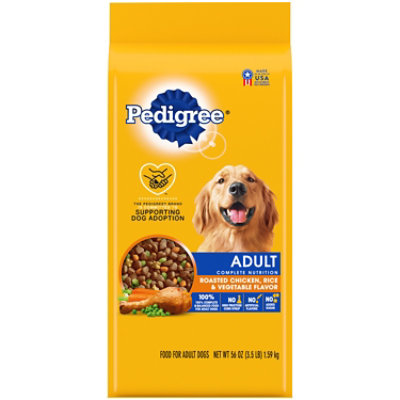 Pedigree Complete Nutrition Roasted Chicken Rice & Vegetable Adult Dry Dog Food Bag - 3.5 Lbs - Image 1