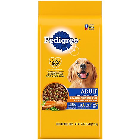 Pedigree Dog Food Dry For Adult Complete Nutrition Roasted Chicken Rice & Vegetable - 3.5 Lb