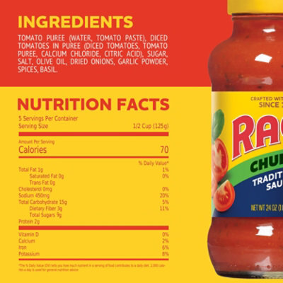 Ragu Chunky Traditional Pasta Sauce - 24 Oz - Image 5
