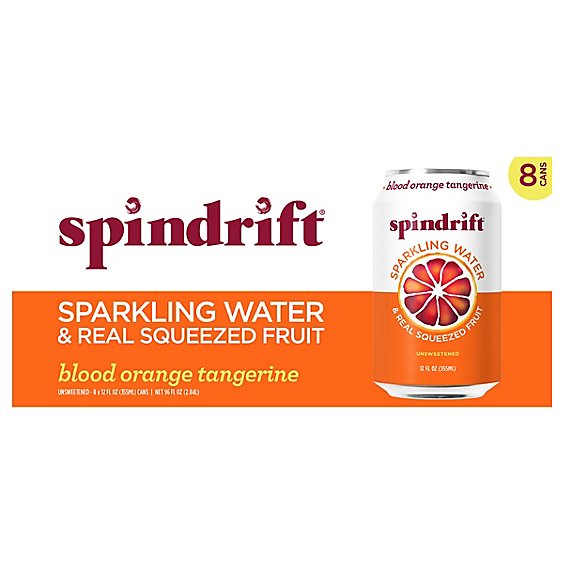 Spindrift Blood Orange Tangerine Sparkling Water - 8-12 Fl. Oz.