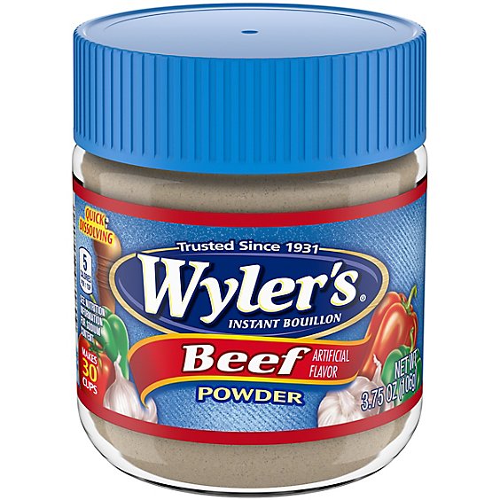 Wylers Bouillon Instant Beef Flavor Powder - 3.75 Oz