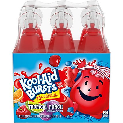 Kool-Aid Bursts Tropical Punch Artificially Flavored Soft Drink Bottles - 6-6.75 Fl. Oz. - Image 5