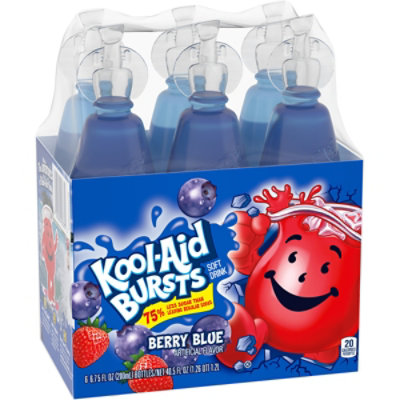 Kool-Aid Bursts Berry Blue Artificially Flavored Soft Drink - 6 - 6.75 Fl. Oz. - Image 8