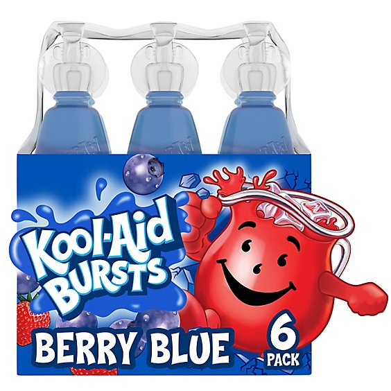 Kool-Aid Bursts Berry Blue Artificially Flavored Soft Drink Bottle - 6-6.75 Fl. Oz.