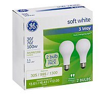 GE Light Bulbs A21 Soft White General Purposes 30 70 150 Watts - 2 Count