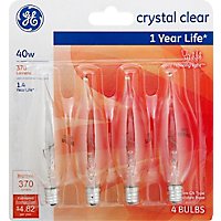 GE Light Bulbs Crystal Clear CA Type Candelabra Base 40 Watts - 4 Count - Image 2