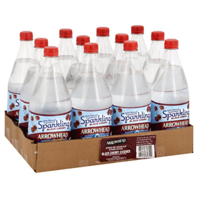 Arrowhead Spring Water Mountain Sparkling Black Cherry Essence - 12-33.8 Fl. Oz.