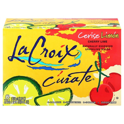 LaCroix Sparkling Water Curate Cerise Limon Cherry Lime 8 Count