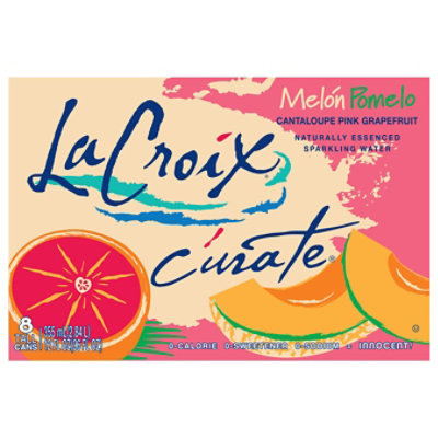 LaCroix Sparkling Water Curate Melon Pomelo Cantelope PinkGrapefruit 8 Count - 12 Oz - Image 3