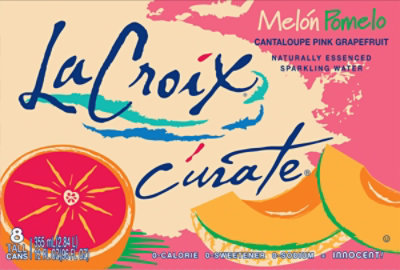 LaCroix Sparkling Water Curate Melon Pomelo Cantelope PinkGrapefruit 8 Count - 12 Oz - Image 2