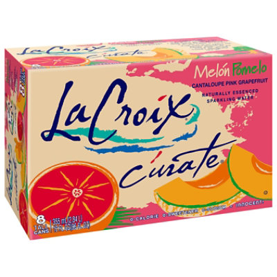 LaCroix Sparkling Water Curate Melon Pomelo Cantelope PinkGrapefruit 8 Count - 12 Oz - Image 1