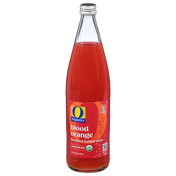 O Organics Organic Italian Soda Blood Orange Flavored - 25.4 Fl. Oz.