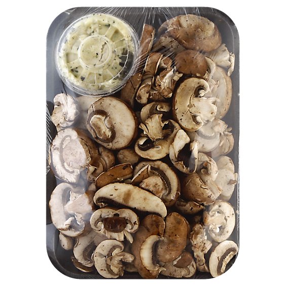 Fresh Cut Mushrooms With Roasted Garlic Butter - 12 Oz