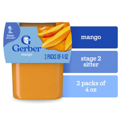 Gerber 2nd Foods Natural Mango Baby Food Tub - 2-4 Oz - Image 1